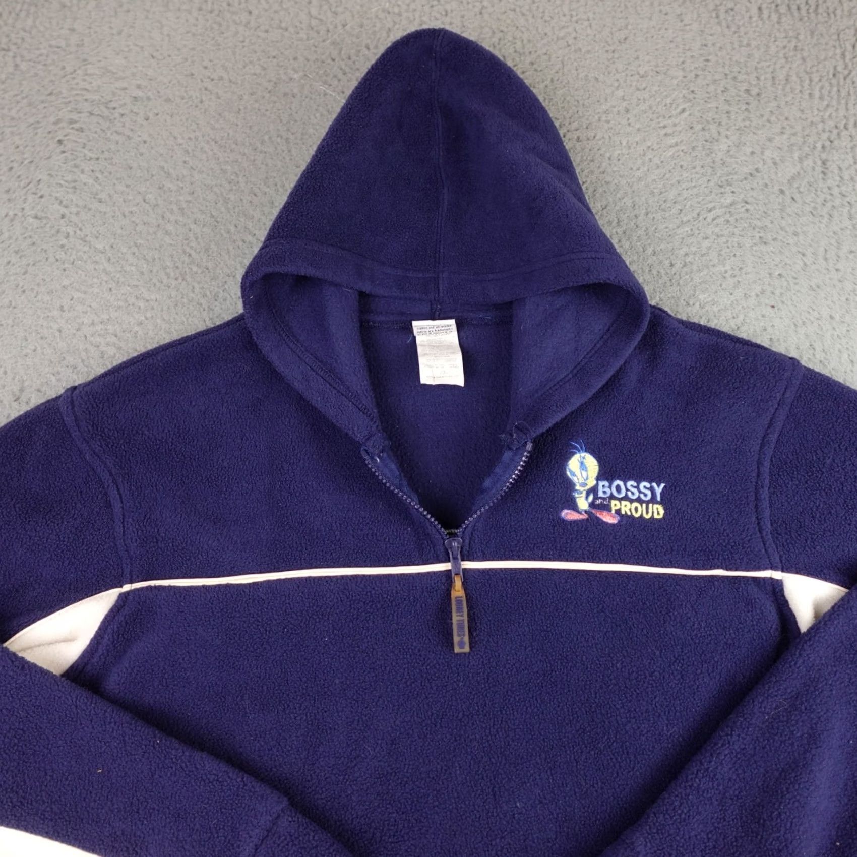 Vintage VINTAGE Looney Tunes Jacket Womens XL Blue Tweety Bird Bossy & Proud 1/4 Zip Size XL / US 12-14 / IT 48-50 - 5 Thumbnail
