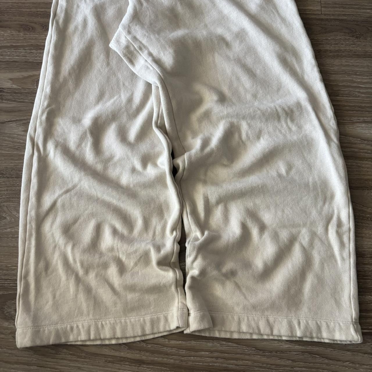 Japanese Brand Crazy Vintage Y2K/2000s Baggy Cream Streetwear Skater Wide Leg Sweatpants! Size L Size US 32 / EU 48 - 5 Thumbnail