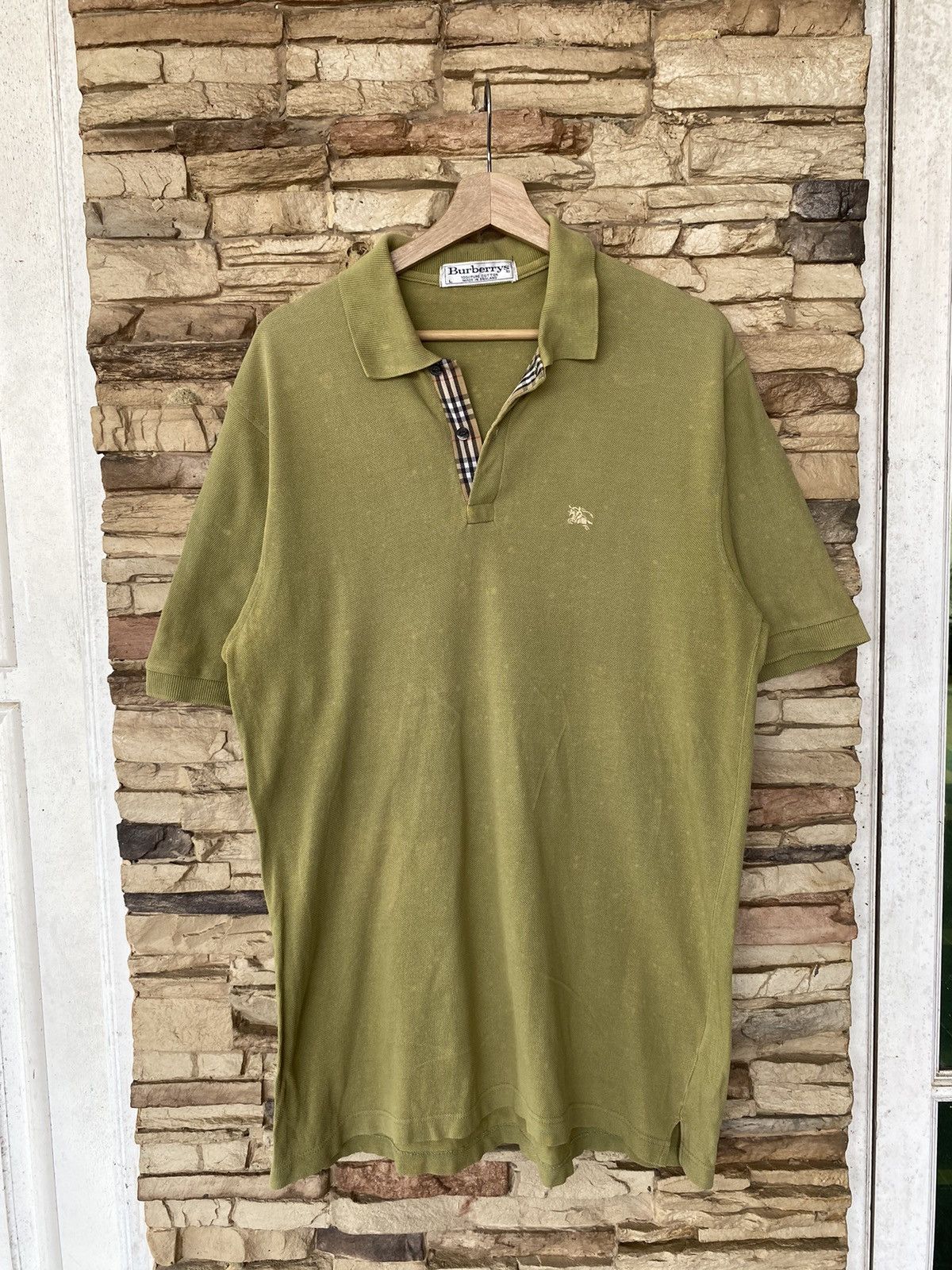 Vintage Vintage Burberry London Nova Check Polo Shirt Size US L / EU 52-54 / 3 - 2 Thumbnail