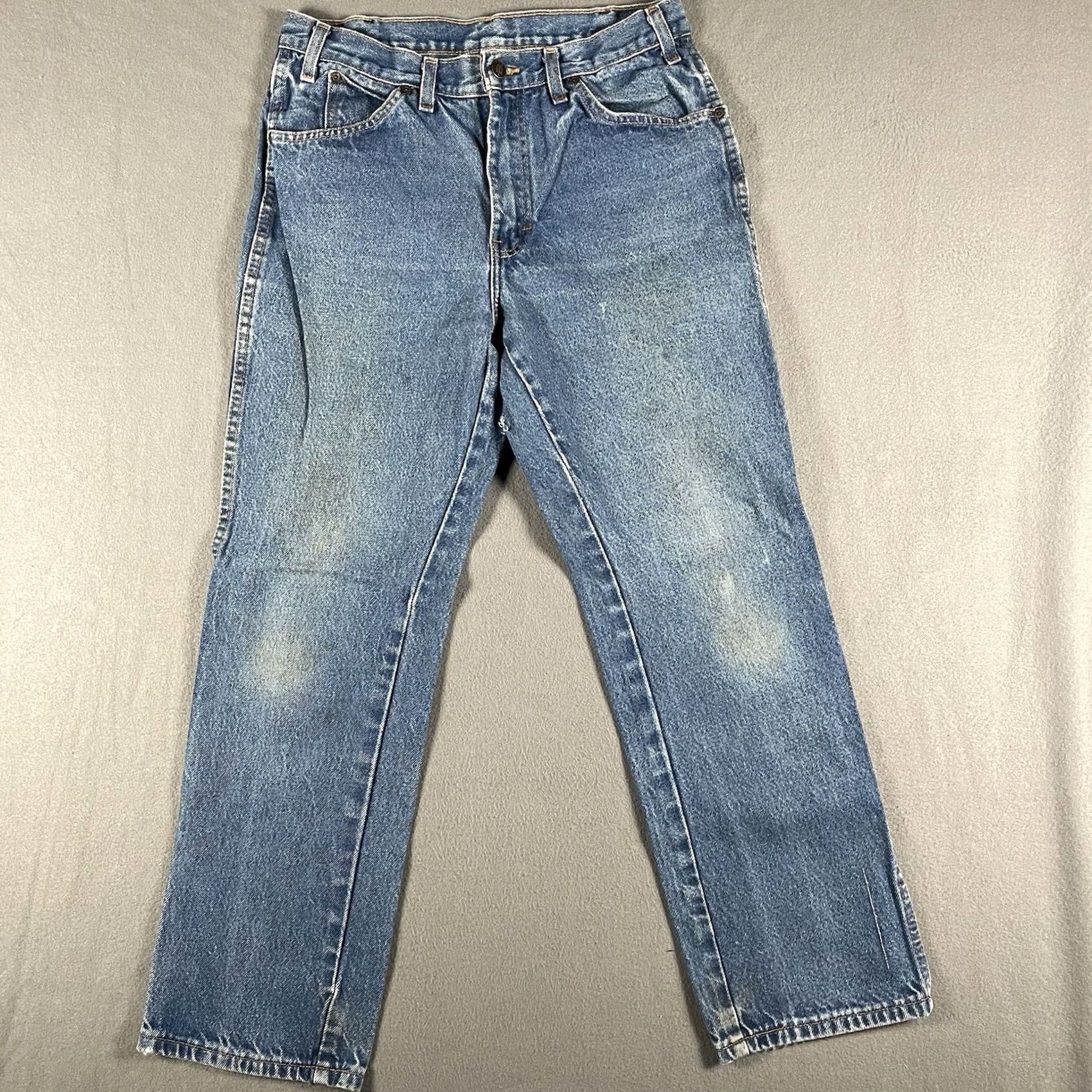 Levi's VINTAGE Dickies Jeans Men's 33x30 Light Wash Straight Leg Distressed Skater Jeans Blue Men’s 33 White? Size US 33 - 2 Thumbnail