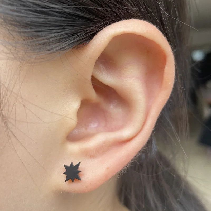 Jewelry Star Stud Earrings Charm Earring Gift Size ONE SIZE - 1 Thumbnail