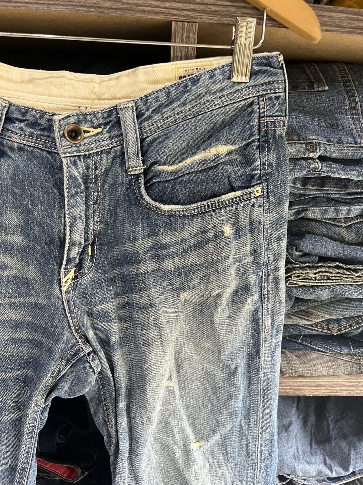 Japanese Brand 🔥Brappers Union Made Distressed Denim Size US 30 / EU 46 - 8 Thumbnail