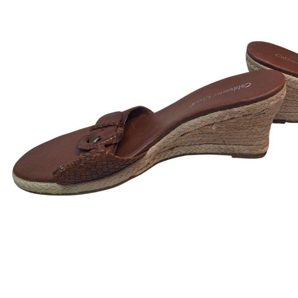 Coldwater Creek Coldwater Creek Womens Size 8.5M Leather Slip On Sandals Size US 8.5 / IT 38.5 - 2 Thumbnail