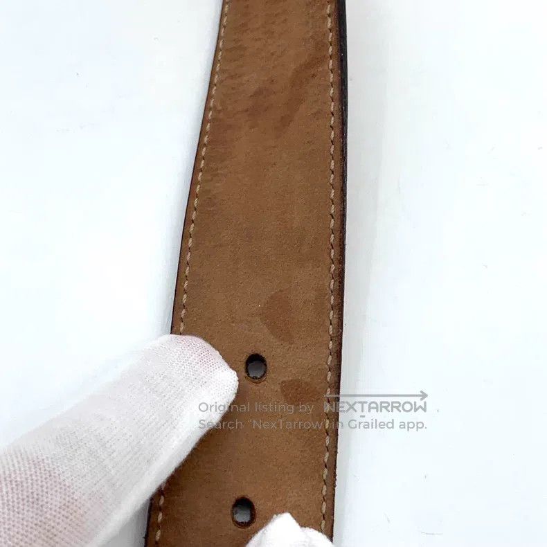Gucci Gucci Brown logo jacquad full print double G smooth buckle Size ONE SIZE - 9 Thumbnail