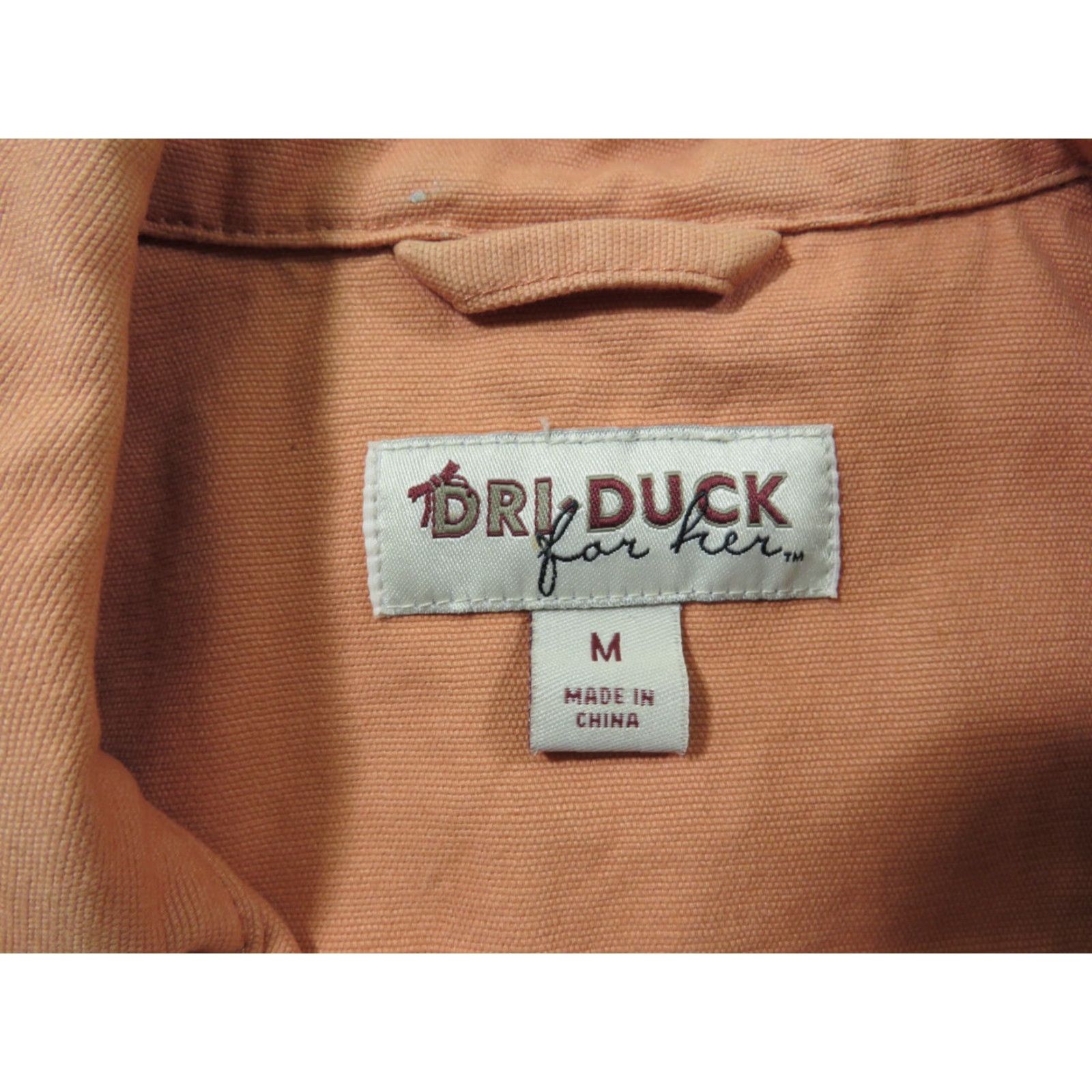 Vintage VINTAGE DRI DUCK For Her Jacket Women’s M Light Orange Canvas Button Front Casual Mid-Length 100% Cotton Lining 100% Cotton Size M / US 6-8 / IT 42-44 - 4 Thumbnail