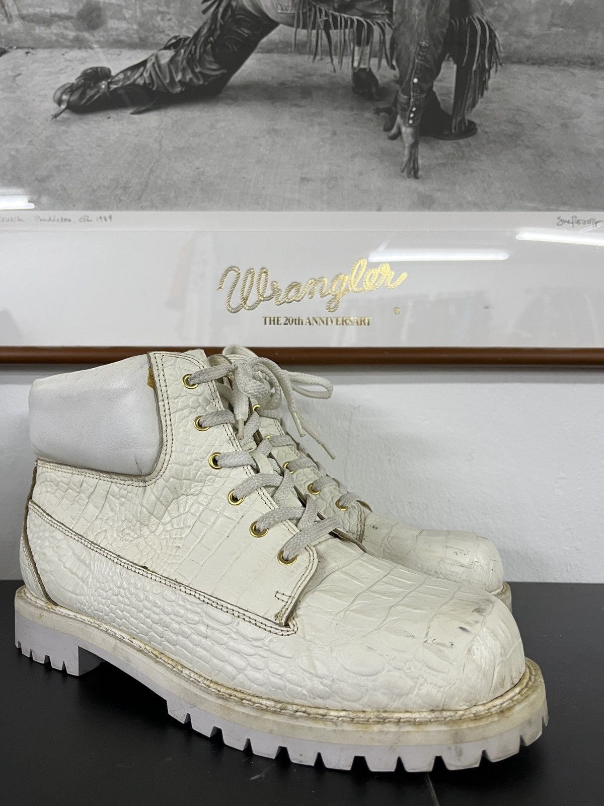 14th Addiction Juvenile Delinquent Balenciaga Style Crocodile Leather Boots Size US 9.5 / EU 42-43 - 19 Thumbnail