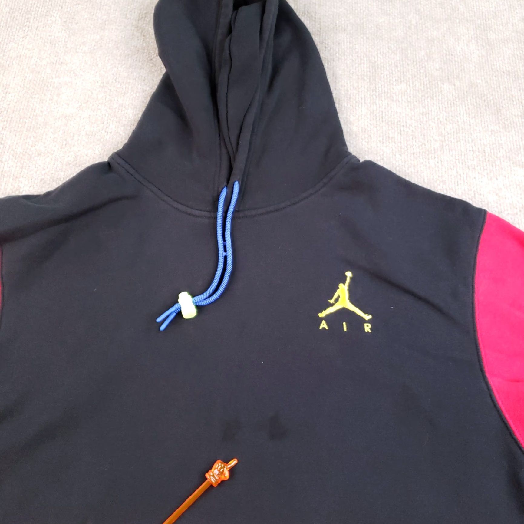 Jordan Brand Jordan Hoodie Mens Medium Red Black Pullover Sweatshirt Streetwear Casual ZZZ Size US M / EU 48-50 / 2 - 7 Thumbnail