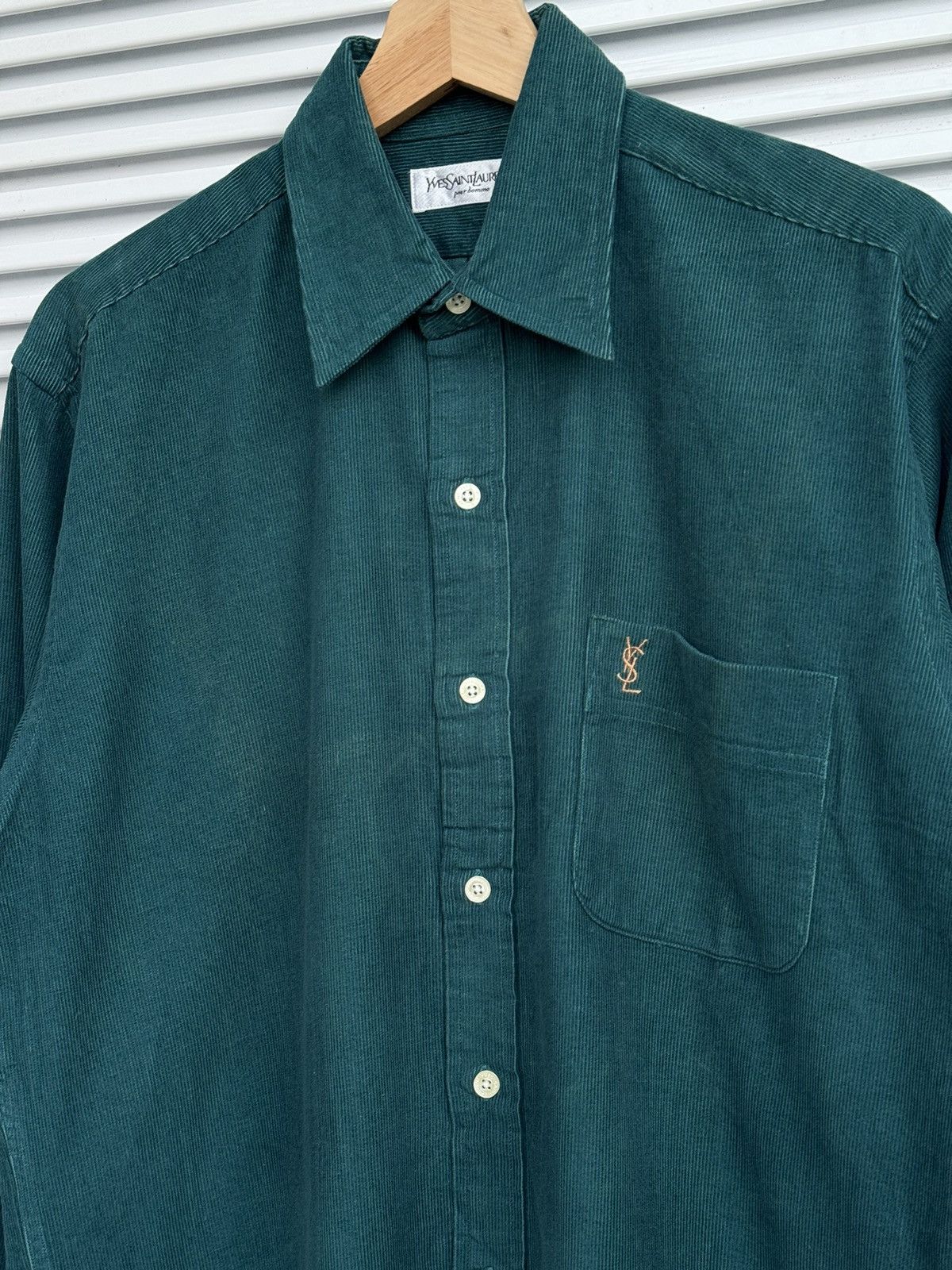 Yves Saint Laurent Vintage Yves Saint Laurent YSL Corduroy Shirt Size US L / EU 52-54 / 3 - 7 Thumbnail