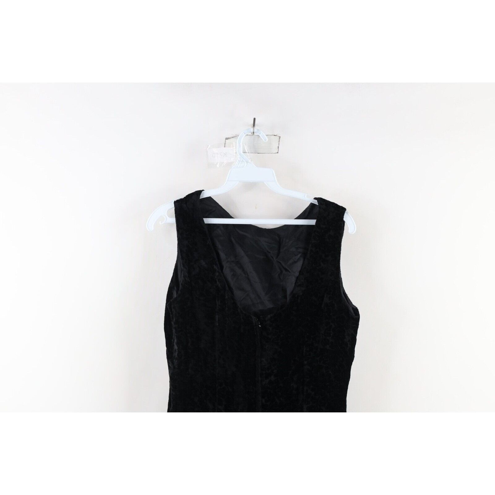Vintage Vintage 60s 70s Crushed Velvet Floral Full Length Dress Size XL / US 12-14 / IT 48-50 - 12 Thumbnail