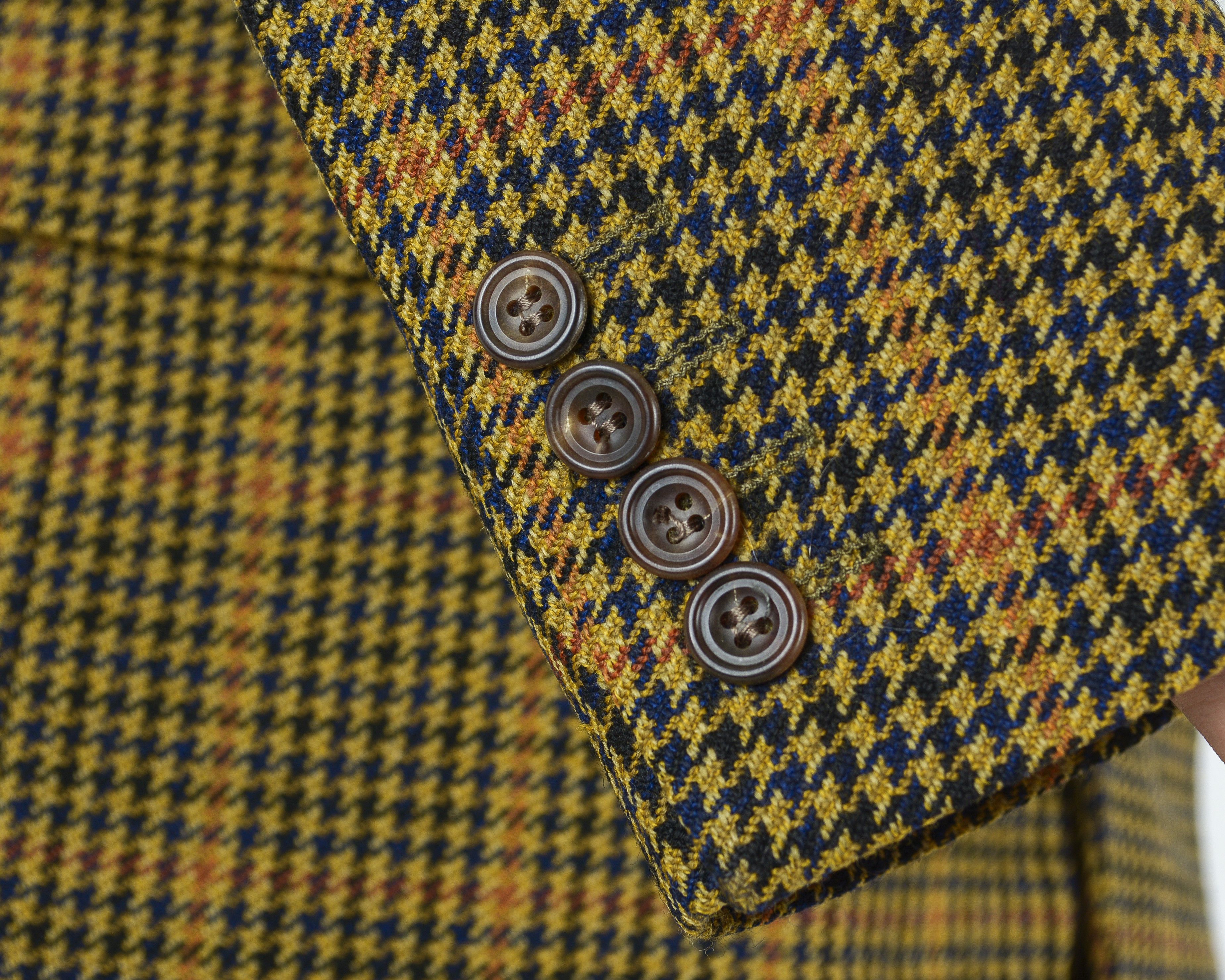 Donegal Tweed × Vintage W18 MAGEE Donegal Tweed L Check Wool Blazer Jacket Coat Size 44S - 4 Thumbnail