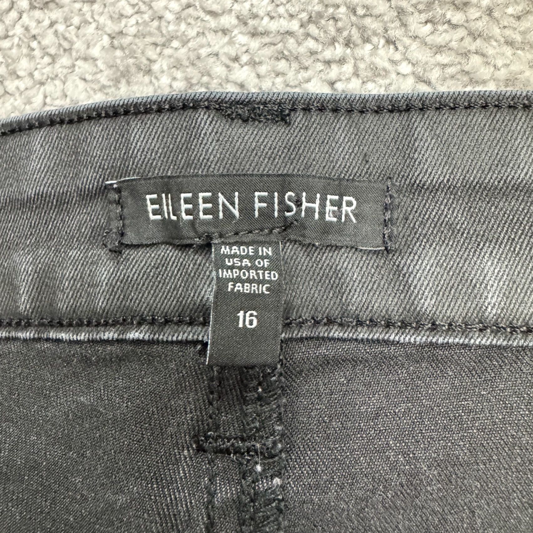 Eileen Fisher Eileen Fisher Washed Organic Cotton Skinny Denim Jeans Womens 16 Black Stretch Denim Jeans 16 Women City Outdoor Size 38" / US 16 / IT 52 - 5 Thumbnail