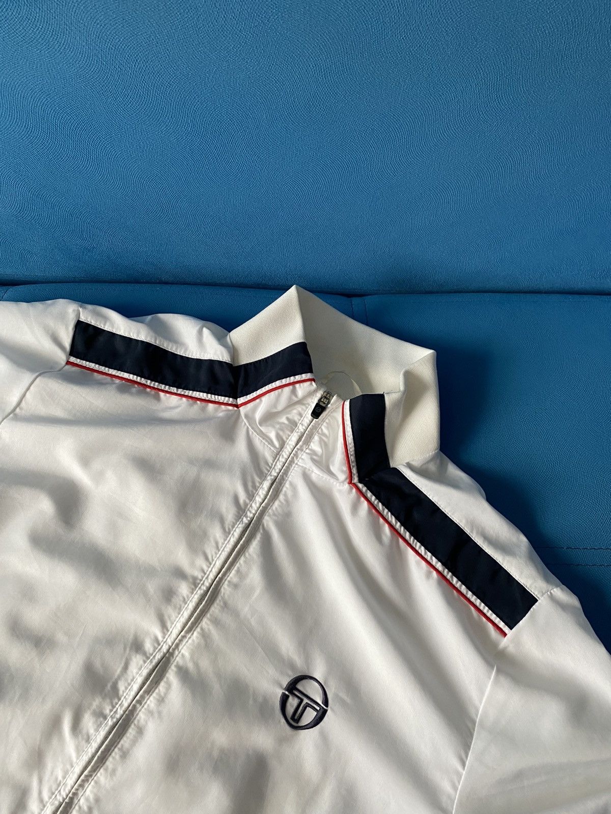 Sergio Tacchini vintage Sergio Tacchini tracksuit jacket white Size US L / EU 52-54 / 3 - 4 Thumbnail