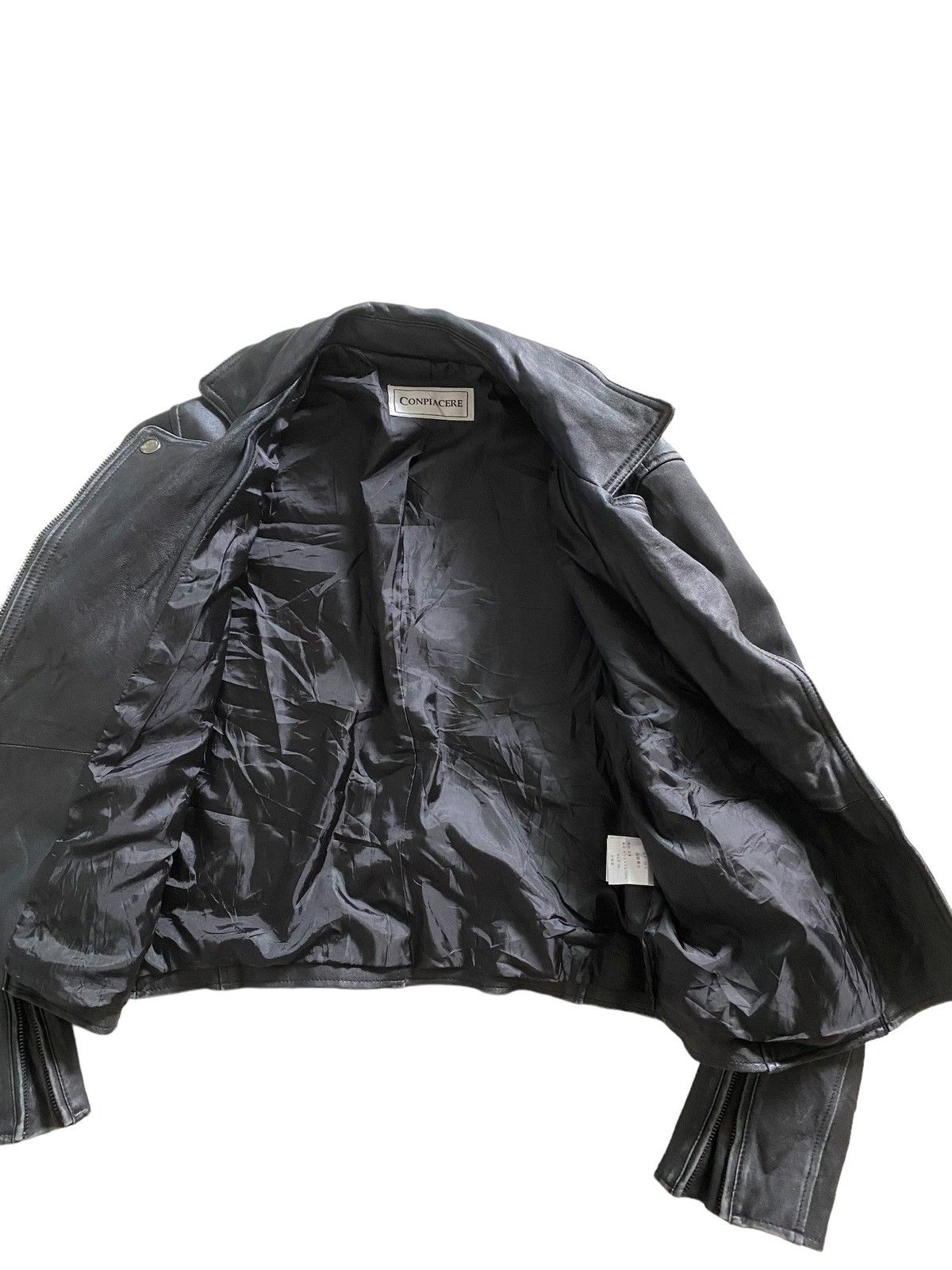 If Six Was Nine Leather Jacket CONPIACERE Design Punk zipper malcom X style Size US M / EU 48-50 / 2 - 4 Thumbnail