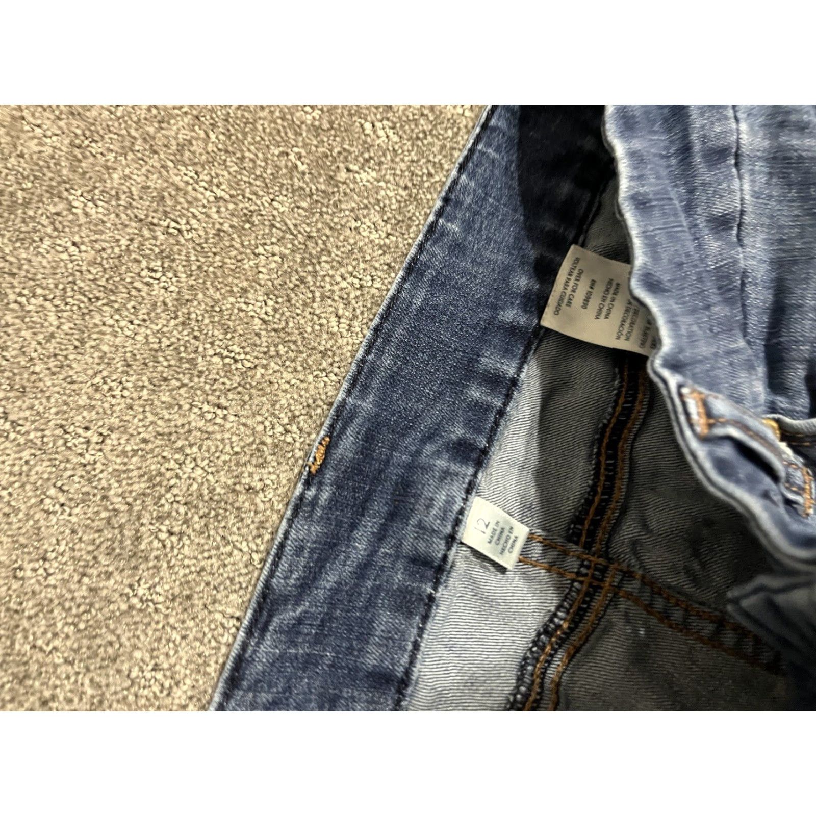 Vintage Seven7 Jeans Women’s 12 Plus Skinny Distress Blue Denim 5-Pocket Tummyless Slim Rise 10 in 31 in Inseam Size 34" / US 12 / IT 48 - 5 Thumbnail
