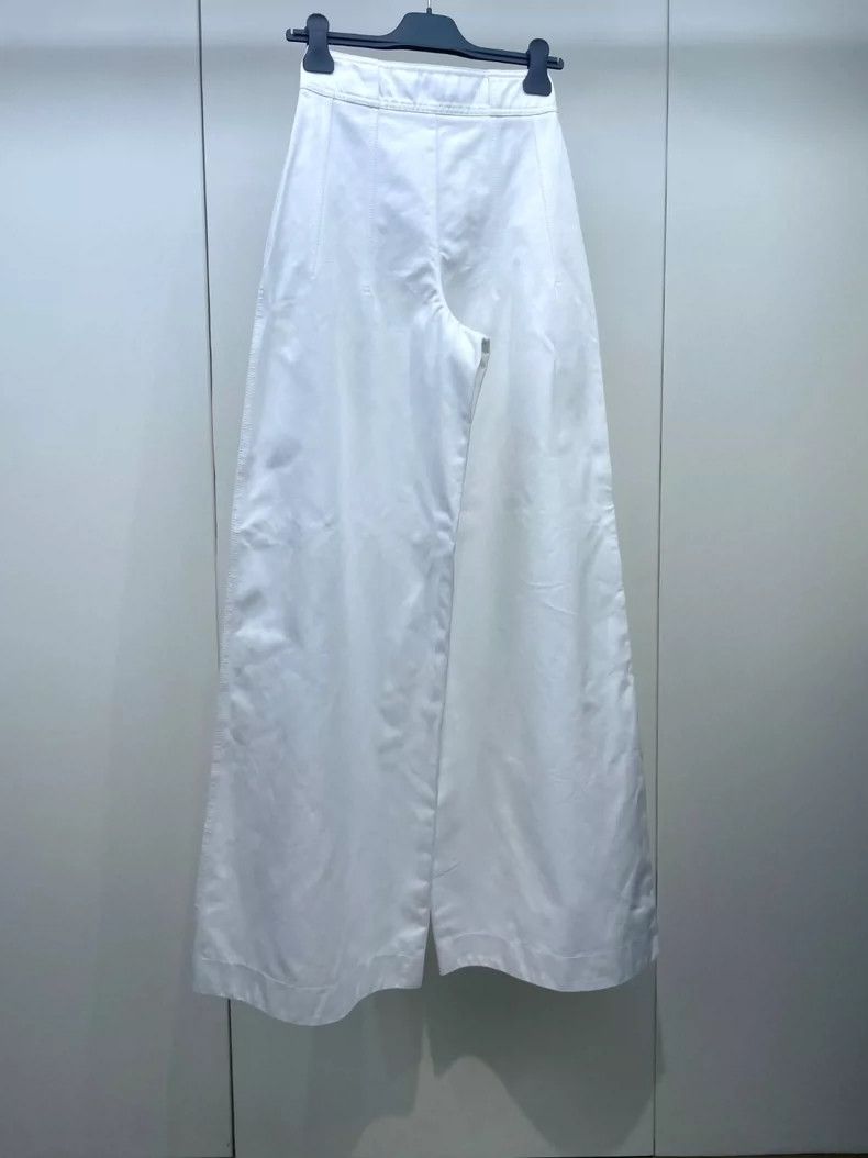 Dior Dior White denim belt wide-leg trousers Size 42" / US 20 - 2 Thumbnail