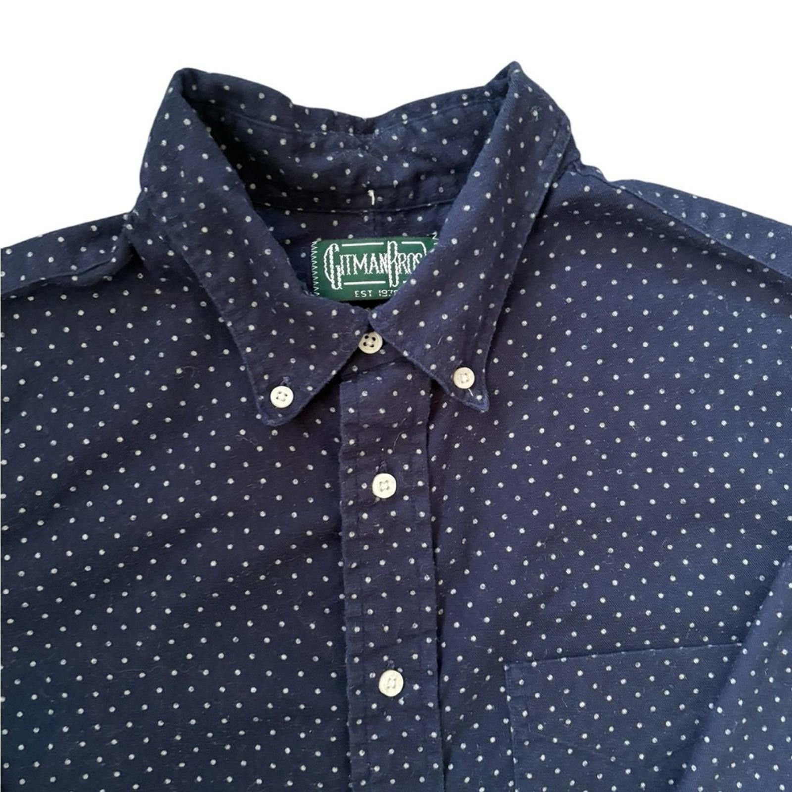Other Vintage Gitman Bros Collar Polka Dot Cotton Flannel Shirt Size US XL / EU 56 / 4 - 10 Thumbnail
