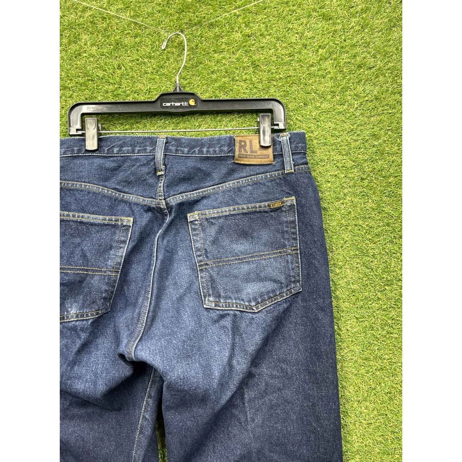 Polo Ralph Lauren Polo Ralph Lauren Jeans Mens 36x30 Straight Leg Dark Wash Denim y2k Clean Logo 90s Vintage Style Mens Jeans Black? Size US M / EU 48-50 / 2 - 3 Thumbnail