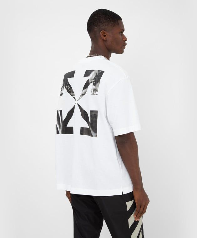Off-White White Caravaggio Arrows Oversized Skate T-Shirt Size US XL / EU 56 / 4 - 2 Thumbnail