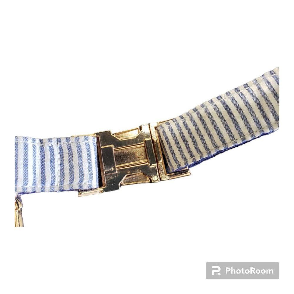 Designer Blue, white, Gold Tone Dog Leash Size ONE SIZE - 4 Thumbnail