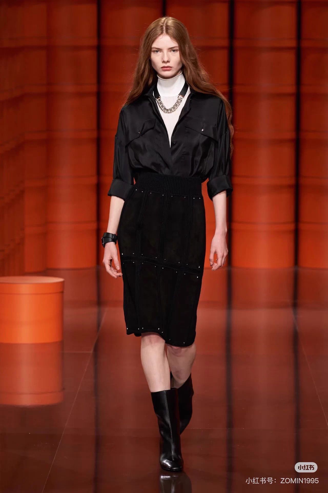 Hermes Hermes Paneled Suede & Leather Studded Reversible Skirt 36 Size 26" / US 2 / IT 38 - 9 Thumbnail