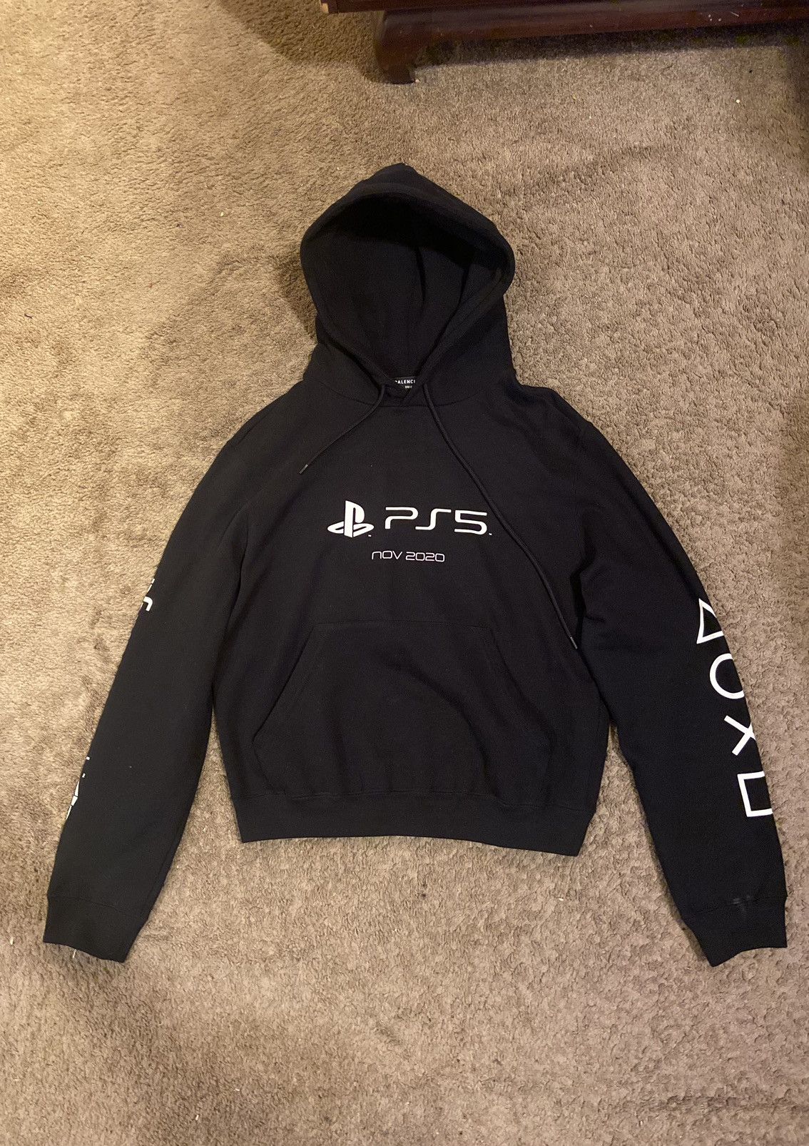 トップス a balenciaga playstation5 hoodie xxs Balenciaga x PS5 Women's Cotton Hoodie Sweatshirt in Black