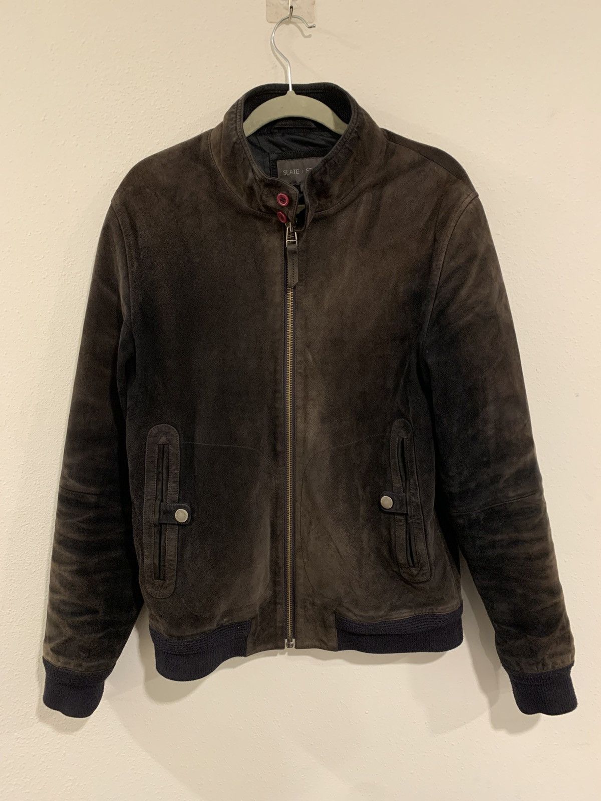 Slate & Stone slate & stone faded goat leather zip up jacket Size US S / EU 44-46 / 1 - 1 Thumbnail