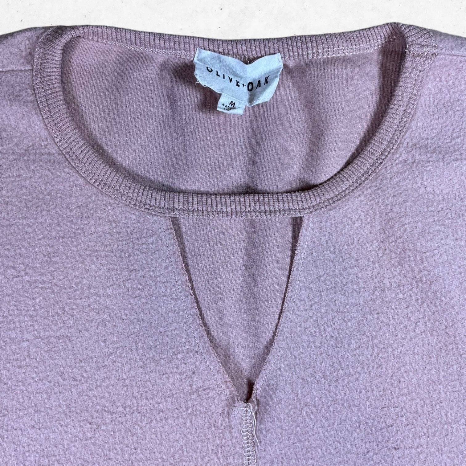 Other Olive+Oak Pink Sweater Women's M Flare Sleeves V/Crew Neck Size M / US 6-8 / IT 42-44 - 4 Thumbnail