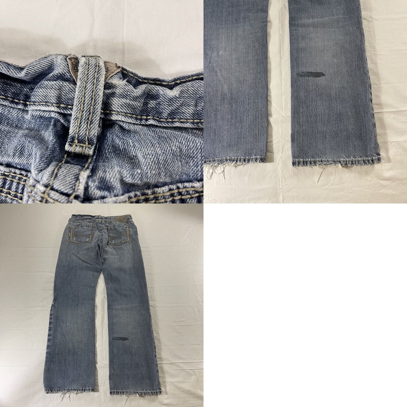 Ariat Ariat Jeans DISTRESSED Slim Straight 100% Cotton 10012703 Jeans Men 32x34 Blue Denim Slim Distressed Modern 90s Mens Size US 30 / EU 46 - 10 Thumbnail