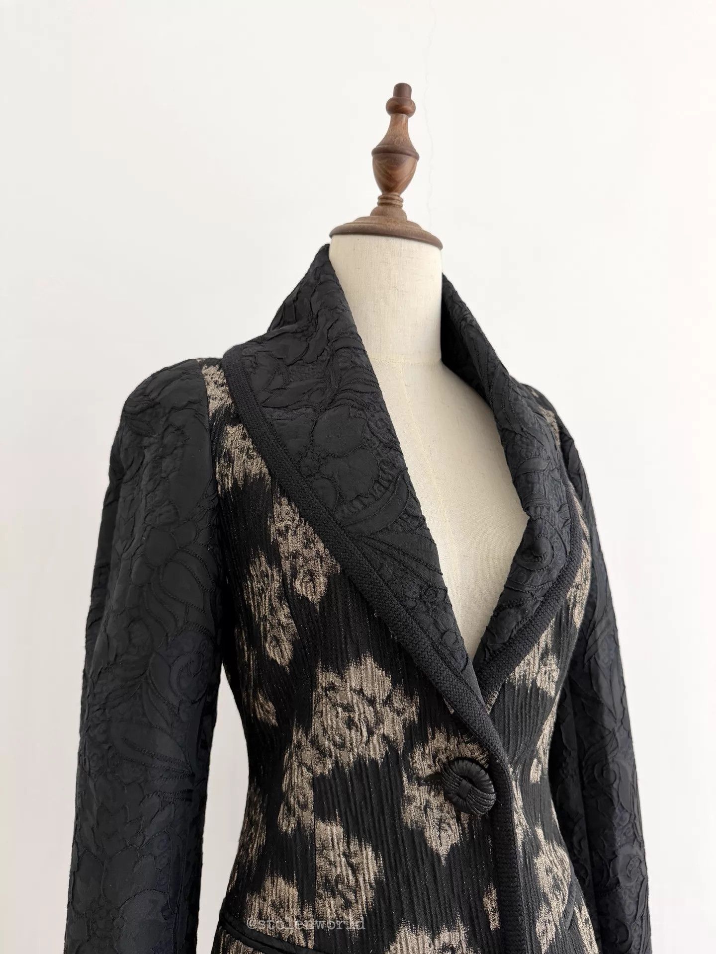 Kenzo Kenzo Jacquard Beaded Cuff Overcoat Size XS / US 0-2 / IT 36-38 - 3 Thumbnail