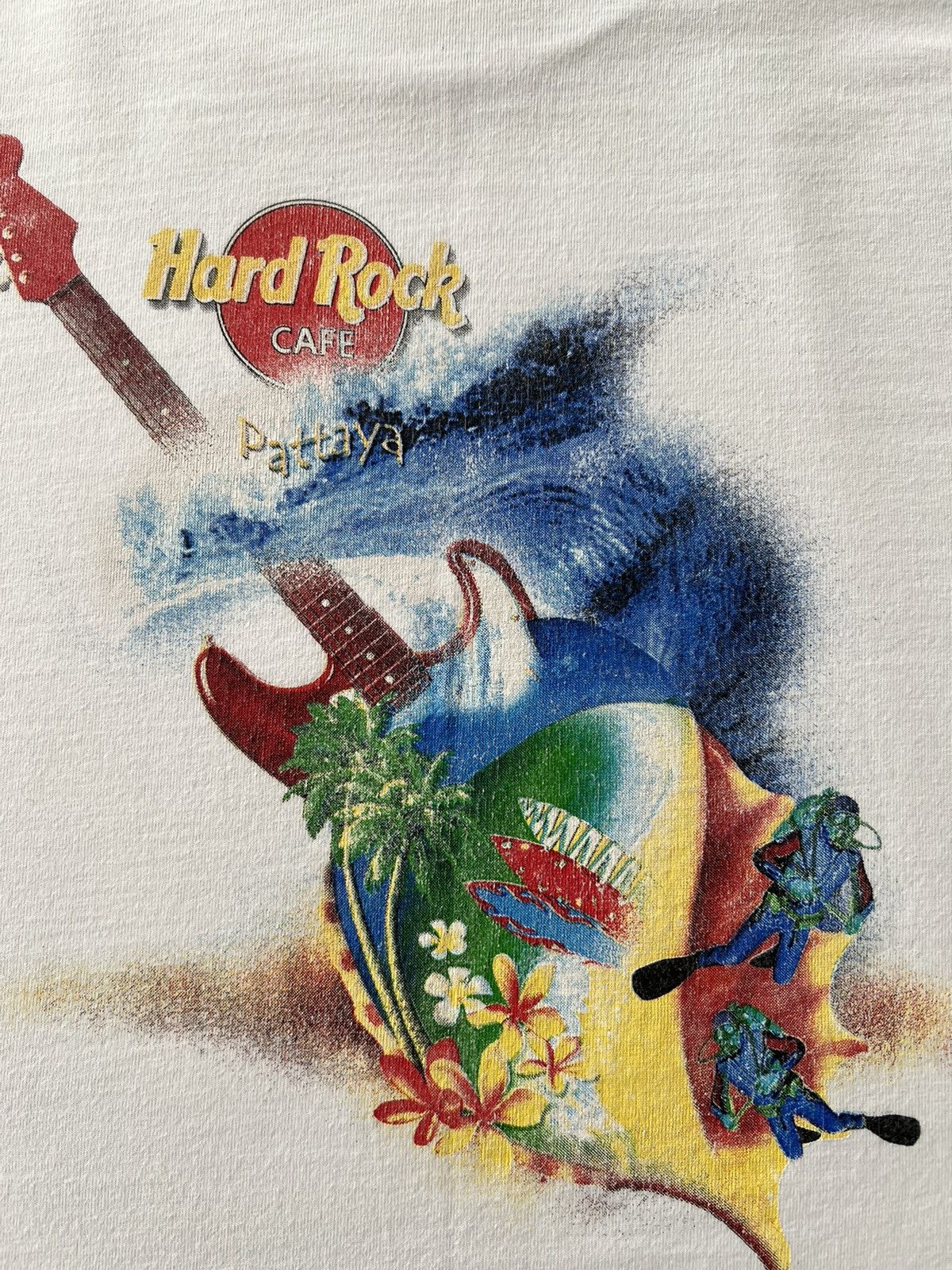 Hard Rock Cafe Vintage 90s Hard Rock Cafe Pattaya Surf White T-shirt Size US L / EU 52-54 / 3 - 13 Thumbnail