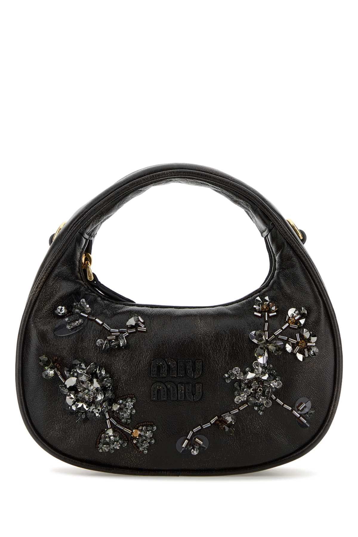 Miu Miu Dark Brown Nappa Leather Handbag Size ONE SIZE - 1 Thumbnail