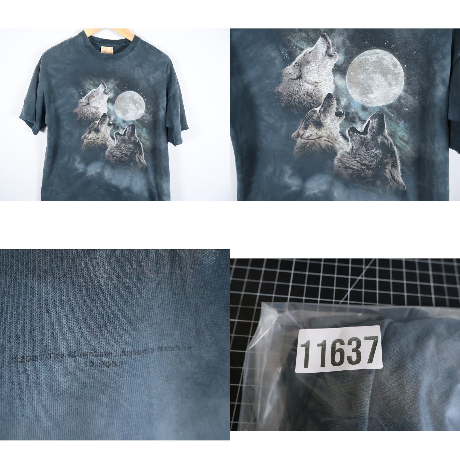 The Mountain VINTAGE The Mountain 3 Wolves Moon T-Shirt Adult XL Gray Tie Dye VTG Moon, Animals, Nature, Outdoor Shirt Mens XL Gray Size US XL / EU 56 / 4 - 8 Thumbnail