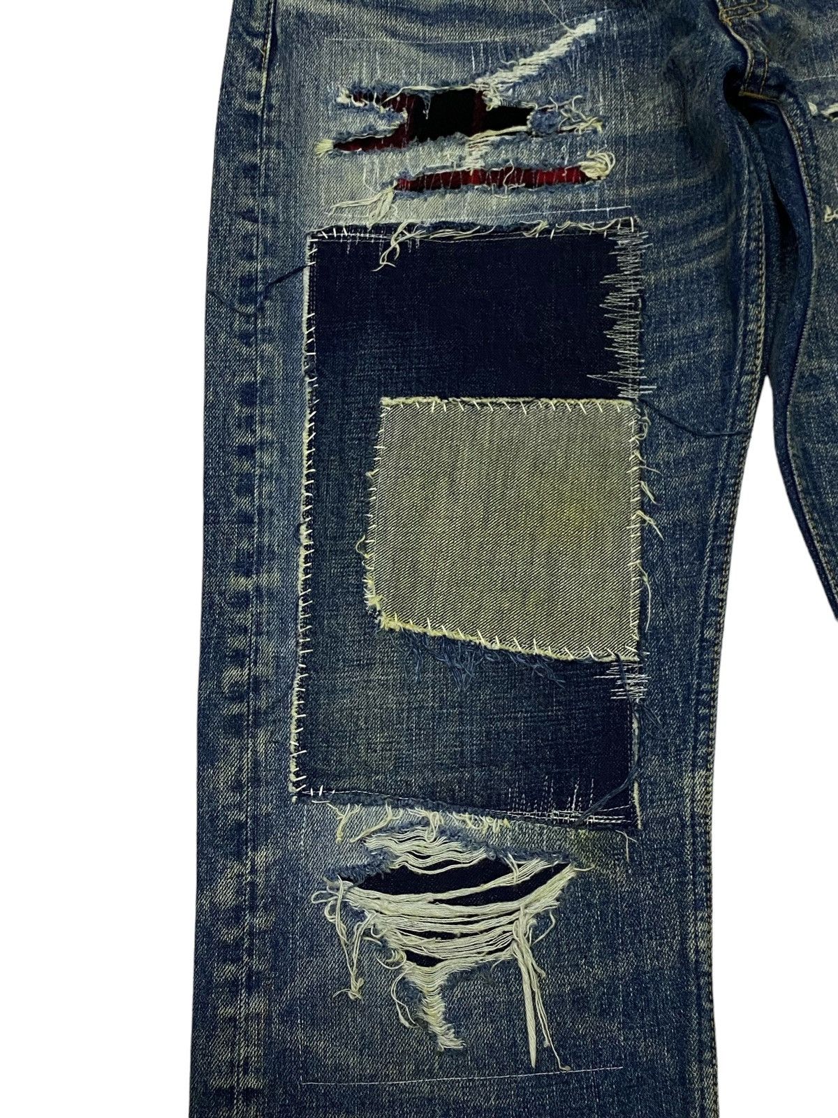Hysteric Glamour × If Six Was Nine × Japanese Brand RNA Patchwork Distressed Denim Pants Size US 32 / EU 48 - 14 Thumbnail