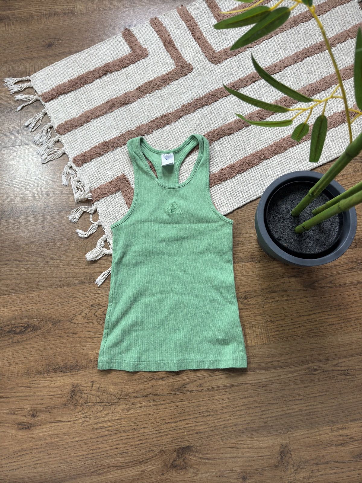 Adidas 1990s ADIDAS VINTAGE RIBBED TANK TOP Size S / US 4 / IT 40 - 1 Thumbnail