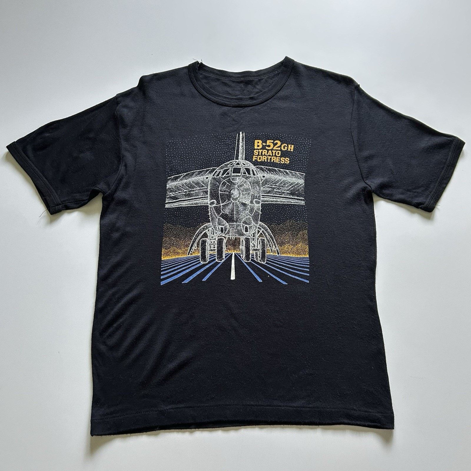 Vintage Vintage 80s Airplane Air Force Art Shirt Medium Faded Black Size US M / EU 48-50 / 2 - 1 Thumbnail