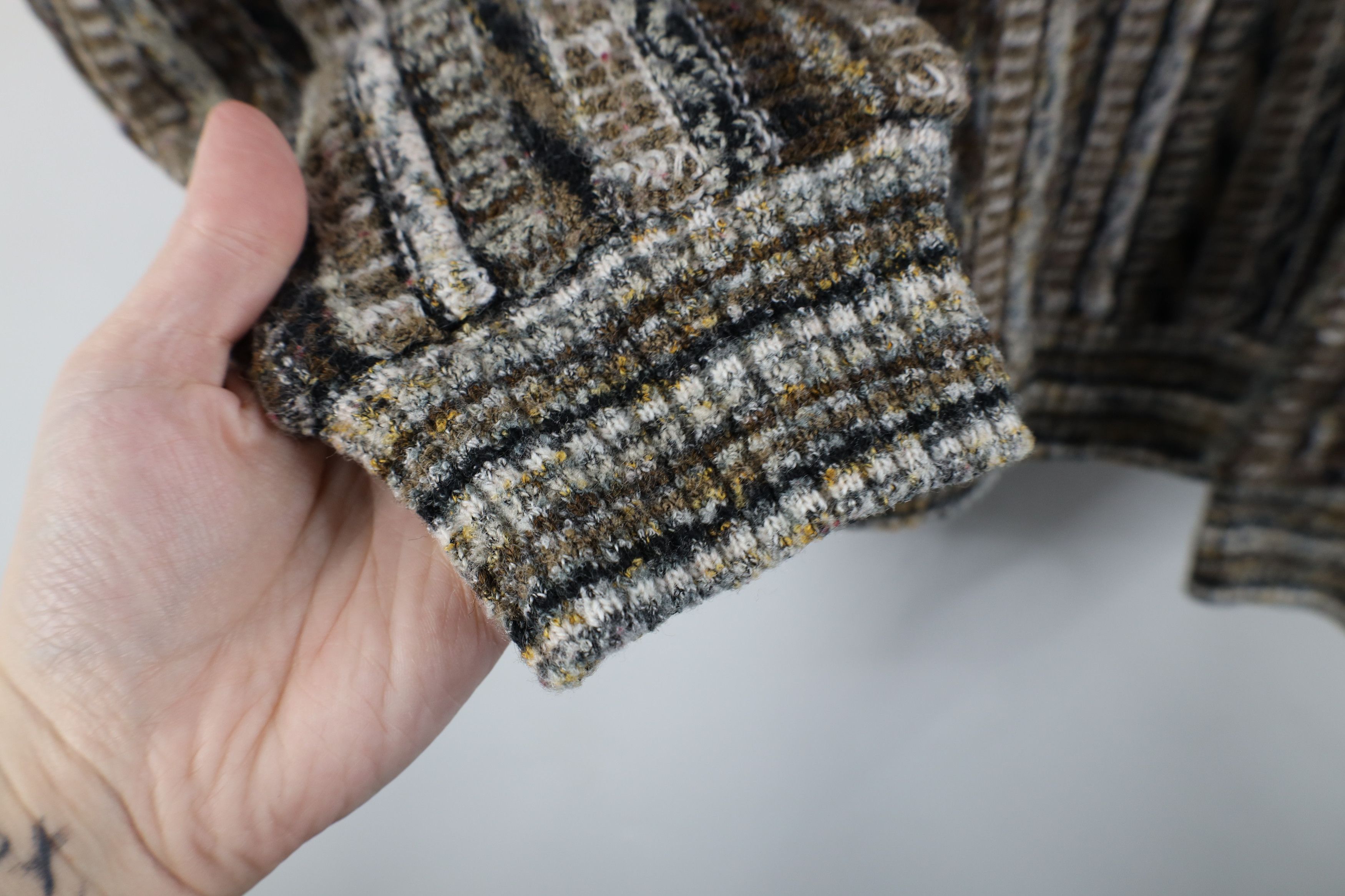 Vintage Vintage 90s Coogi Style Earth Tone Striped Sweater Size M / US 6-8 / IT 42-44 - 5 Thumbnail