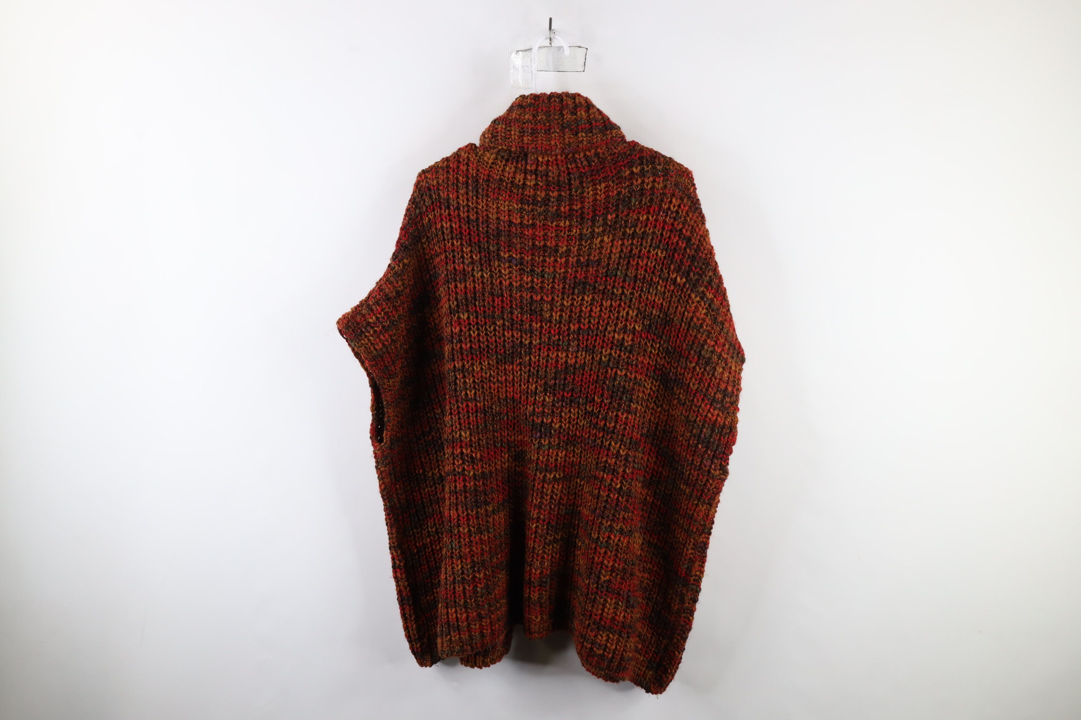 Vintage Deadstock Vintage Y2K Streetwear Knit Cape Cardigan Sweater Size ONE SIZE - 11 Thumbnail