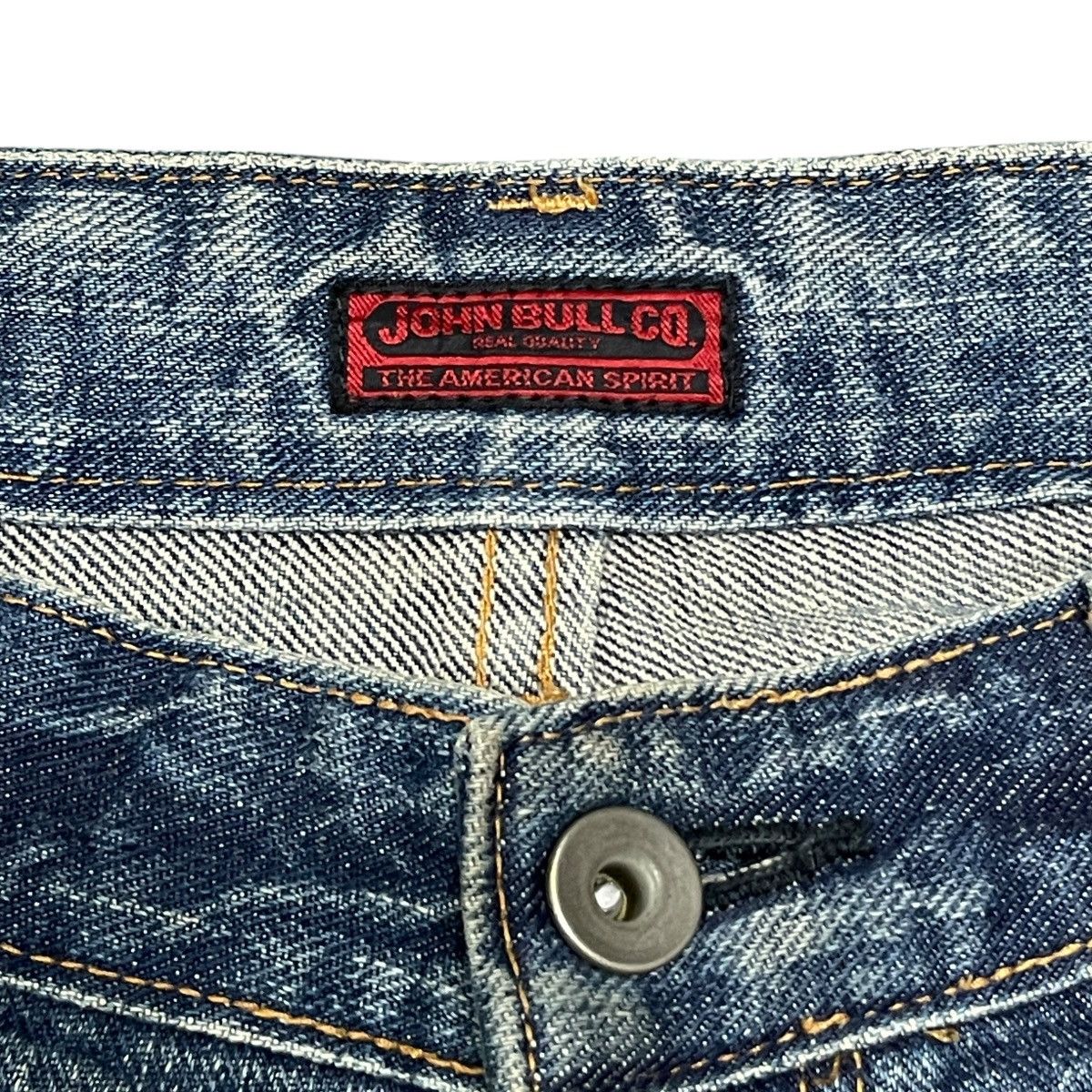 Johnbull Vtg Distressed Faded Straight Selvedge Jeans Made in Japan Size US 32 / EU 48 - 12 Thumbnail