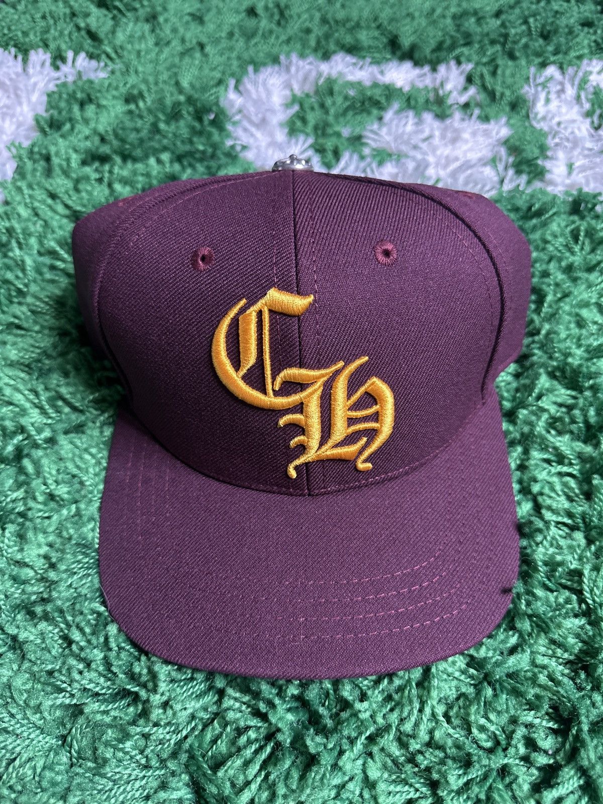 Chrome Hearts Chrome Hearts CH Baseball Burgundy Yellow Cap Size ONE SIZE - 1 Thumbnail
