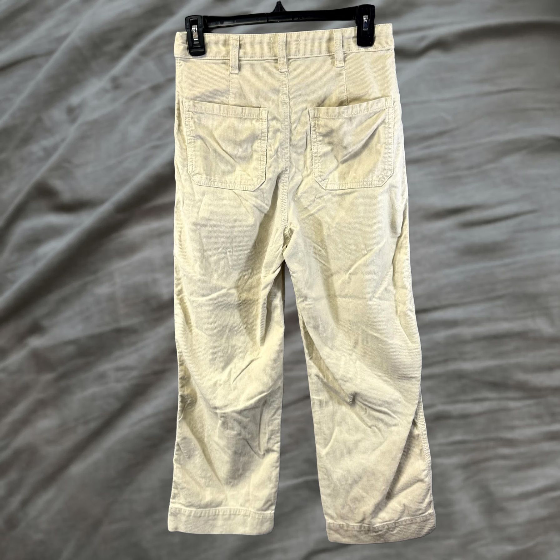 Marine Layer Marine Layer Pants Womens 8 Cream Beige Corduroy Button Fly Straight Leg Casual Womens Size 30" / US 8 / IT 44 - 1 Thumbnail