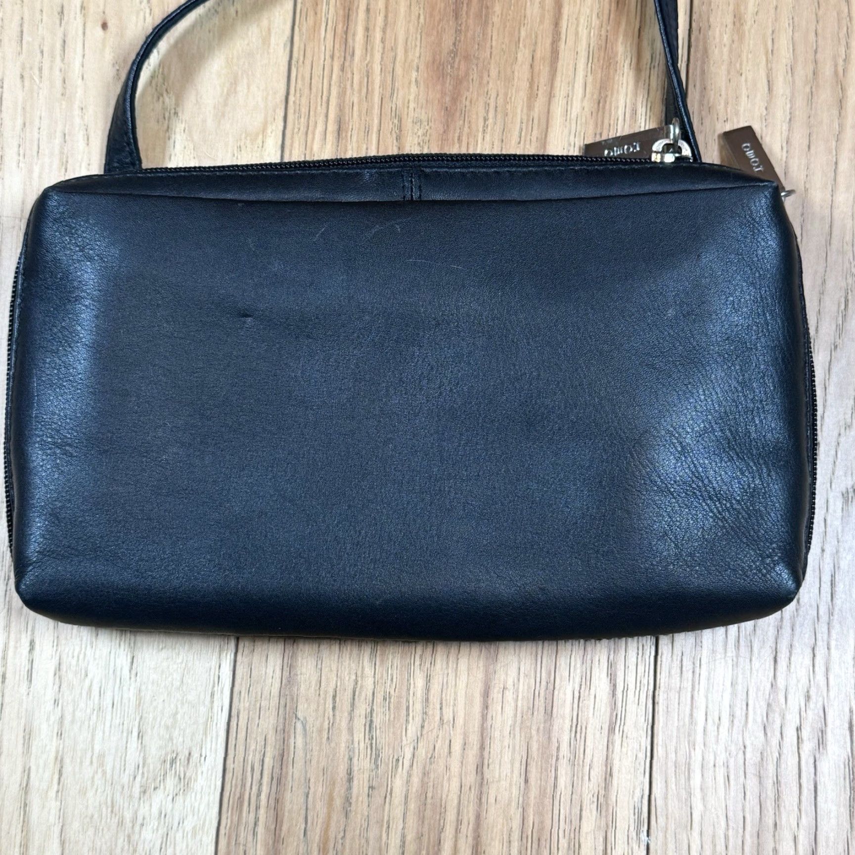 Vintage Hobo Black Pebbled Leather Crossbody Bag Purse Shoulder Bag Women Large Pebbles Crossbody Leather Bag Size ONE SIZE - 4 Thumbnail