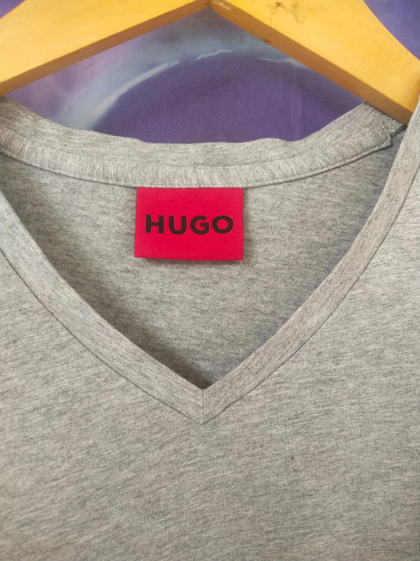 Hugo Boss Hugo Boss Grey Basic V-Neck Tees Size US L / EU 52-54 / 3 - 5 Thumbnail