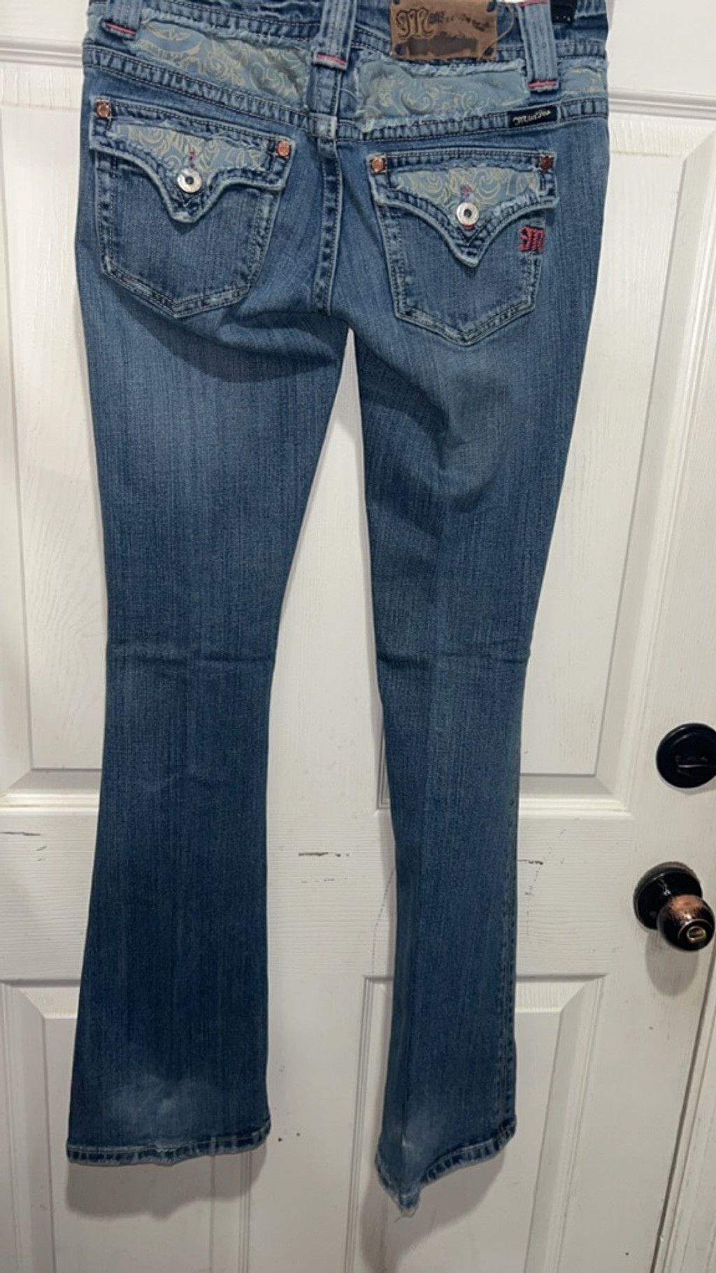 Miss Me Women's Miss Me Boot Cut Jeans 26 Blue Pink Size 26" / US 2 / IT 38 - 2 Thumbnail