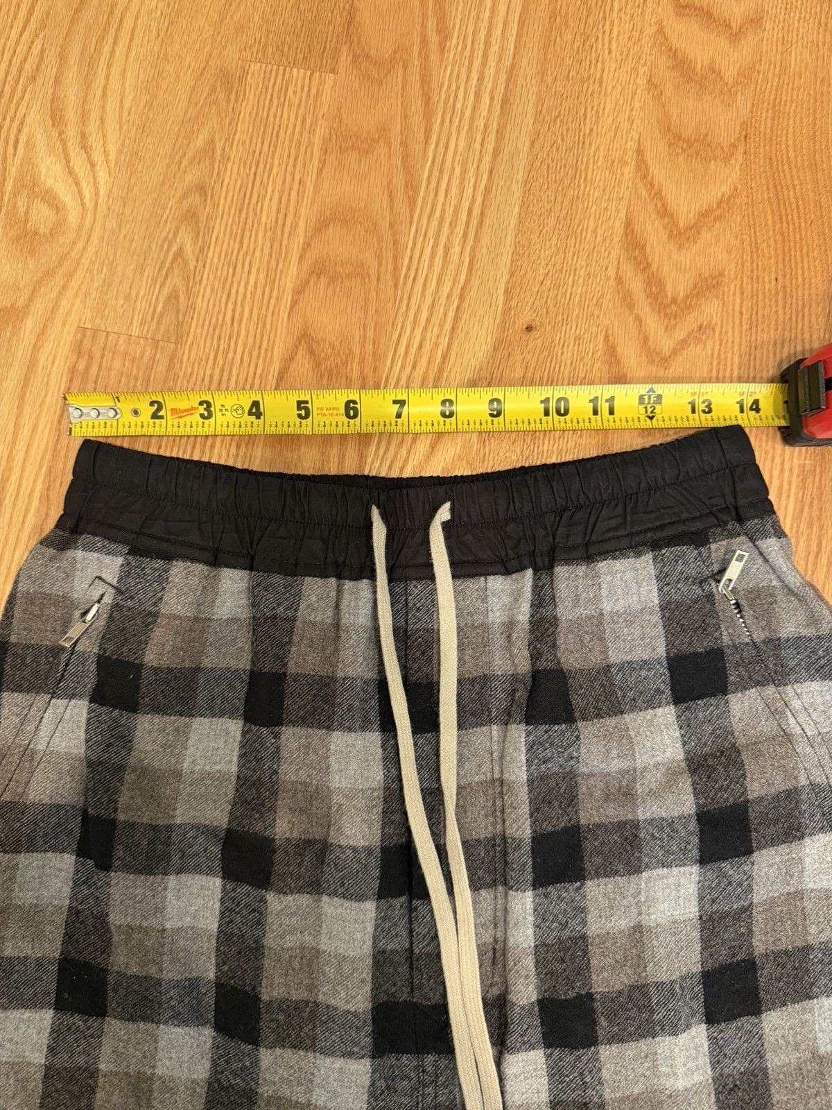 Rick Owens "TRACK PANTS" // LARRY // Plaid Wool Joggers Size US 30 / EU 46 - 7 Thumbnail