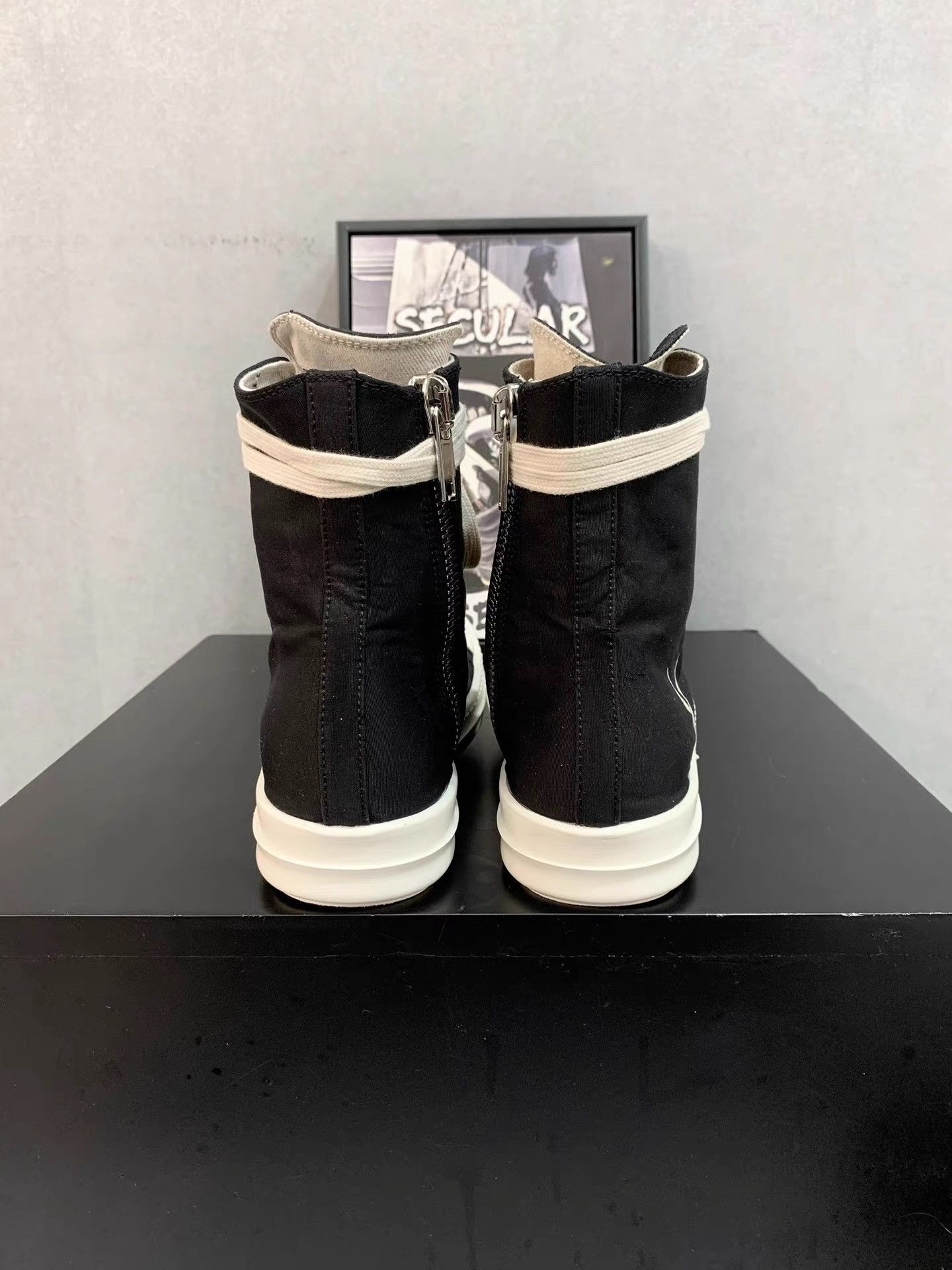 Rick Owens Rick Owens Satin Canvas Ramones K34 Size US 6.5 / IT 36.5 - 7 Thumbnail