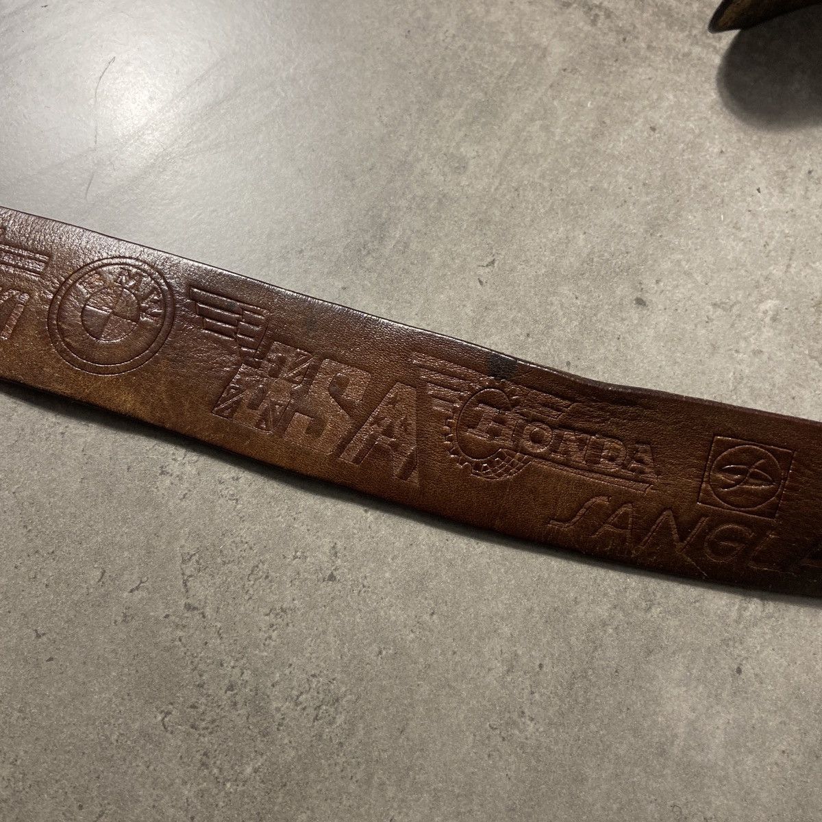 Genuine Leather Vintage Genuine Leather Racing belt Size ONE SIZE - 6 Thumbnail