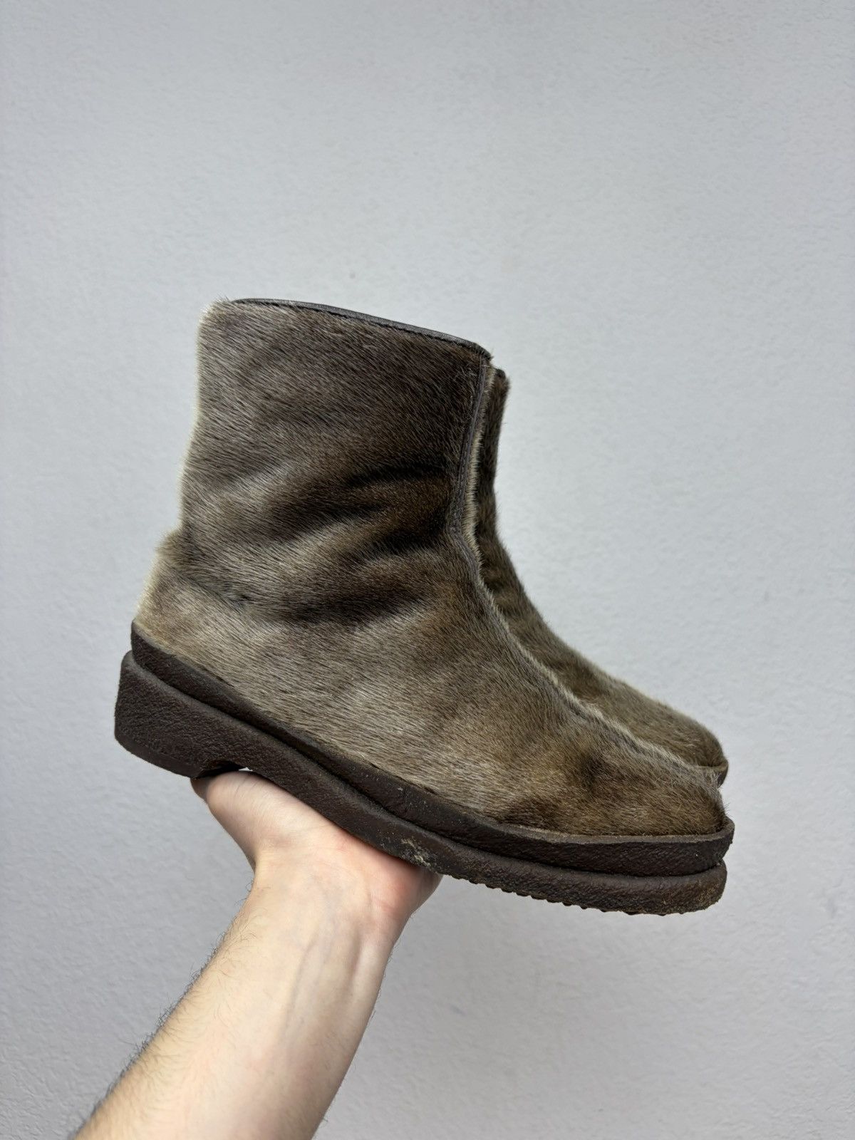 Hedi Slimane Vintage Italian AS 98 Rick Owens Vibe Fur Leather Boots y2k Size US 8 / EU 41 - 1 Thumbnail