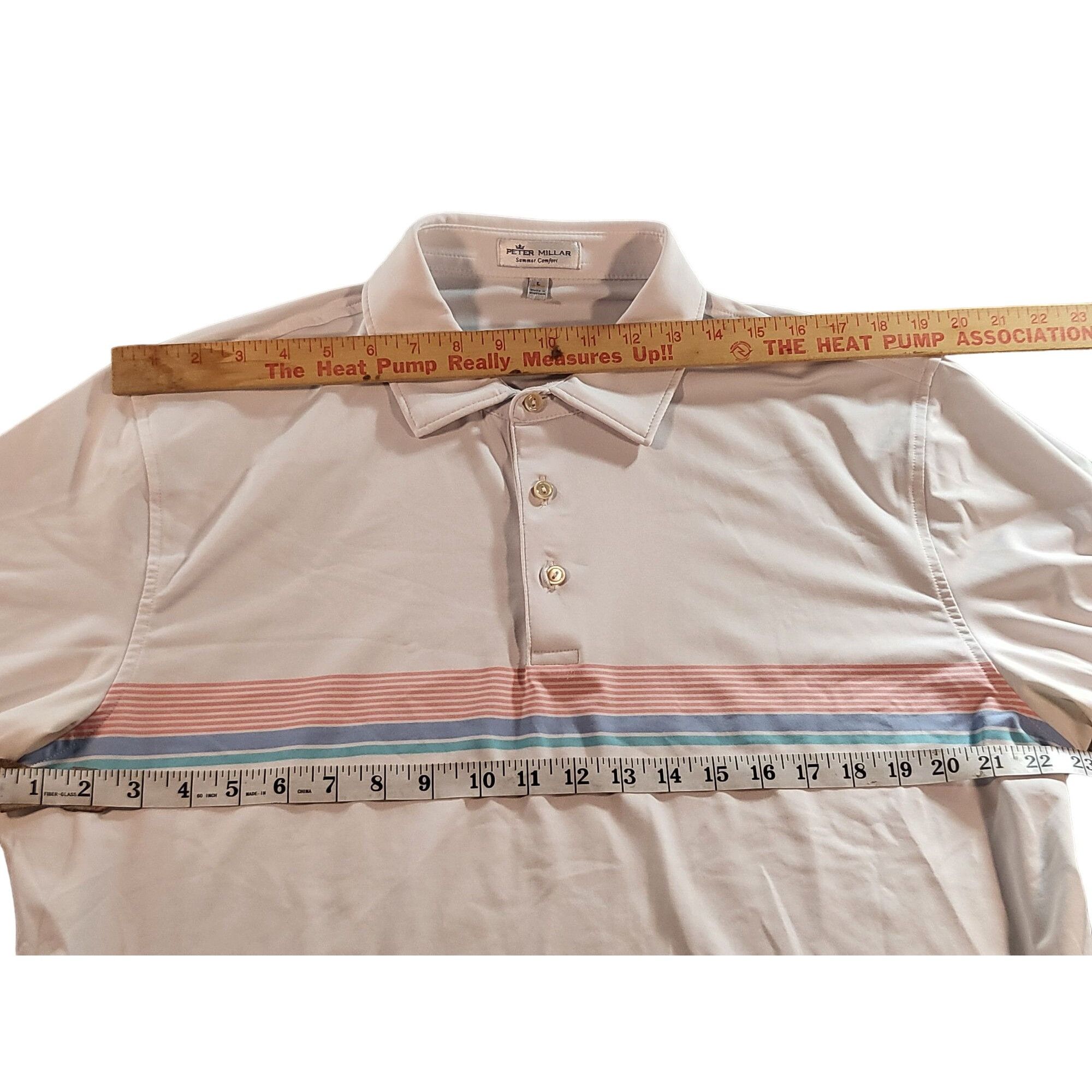 Peter Millar Peter Millar Summer Comfort Polo Men Sz L Striped Buffalo Cu Size US L / EU 52-54 / 3 - 4 Thumbnail
