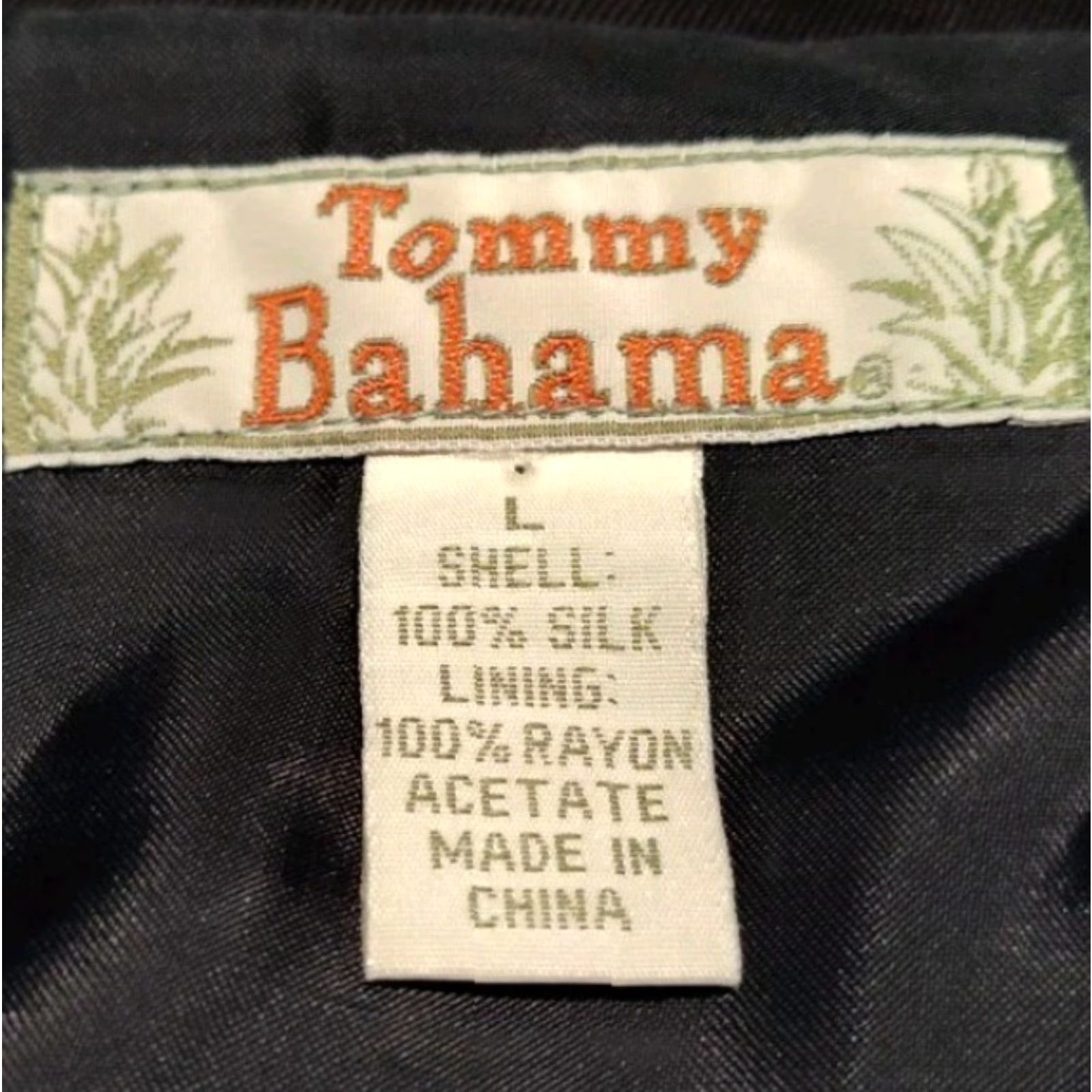 Tommy Bahama Tommy Bahama Silk Blazer Mens Size L Black Unstructured 3-Button Regular Fit Size 42R - 6 Thumbnail