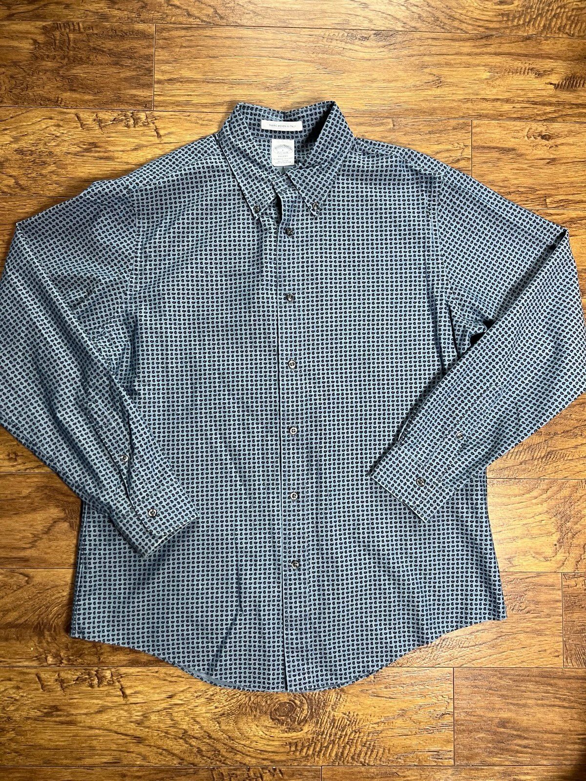 Brooks Brothers Brooks Brothers Regent Mens Button Down, Fabric Woven Italy Size US L / EU 52-54 / 3 - 1 Thumbnail